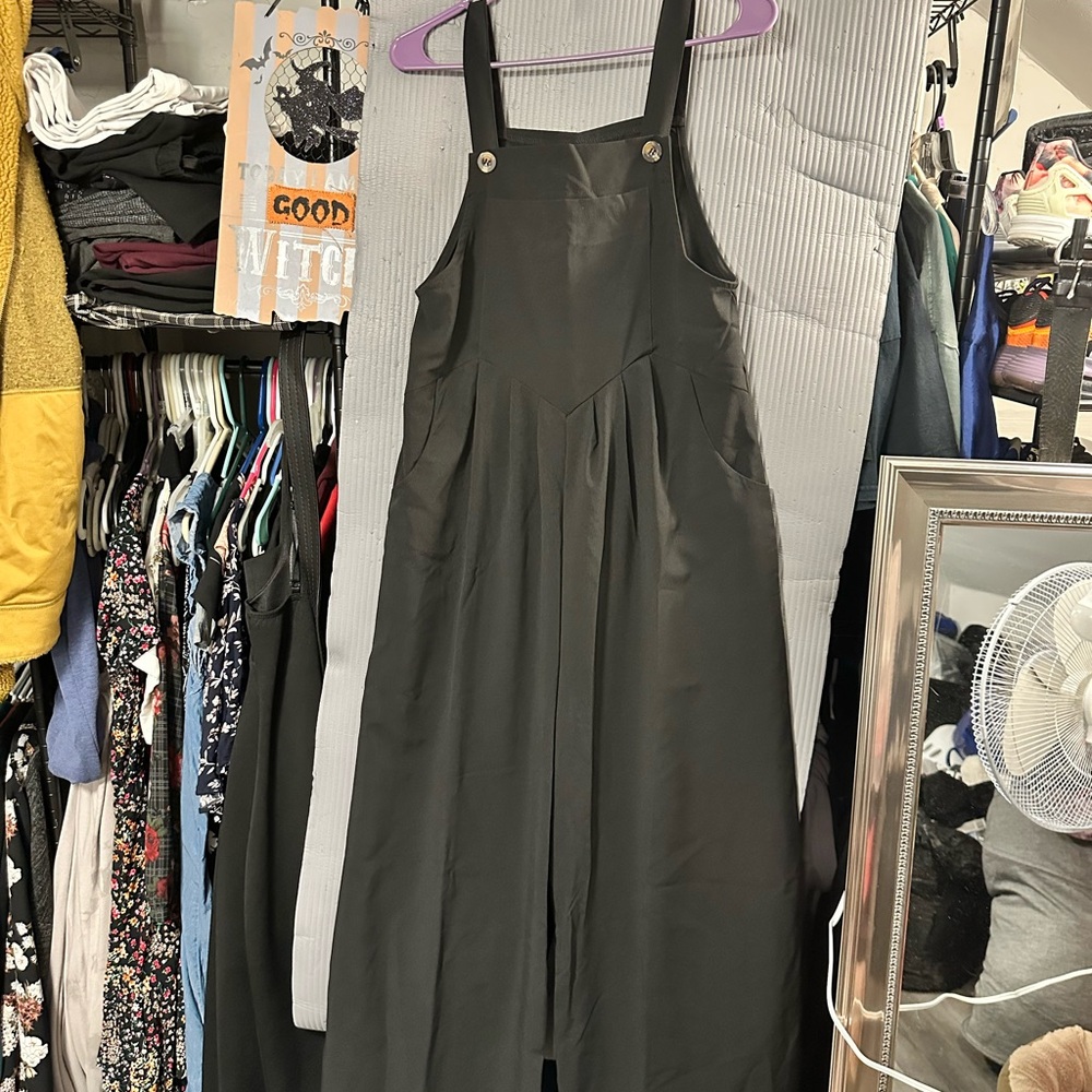 Black Pinafore romper